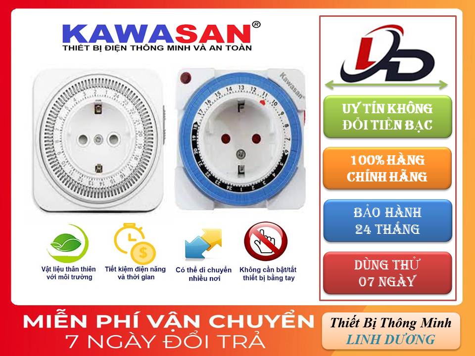 Ổ cắm hẹn giờ cơ kawasan tg16 và tg16a - hàng chính hãng chất lượng cao