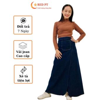 Váy chống nắng, váy chống nắng xẻ Եà jean nút bấm Kim Yến mẹ và bé