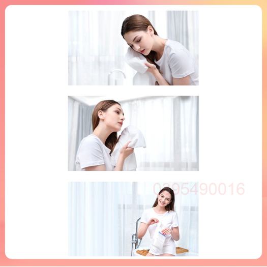 Cuộn 100 khăn mặt khô dùng một lần ANIMERRY, khăn bông mềm mịn, khăn giấy lau mặt khô dày dặn an toàn tiện lợi