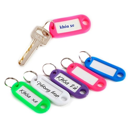 Móc khóa thẻ ghi chú hành lý, đánh dấu chìa khóa, thẻ tên name tag ghi thông tin