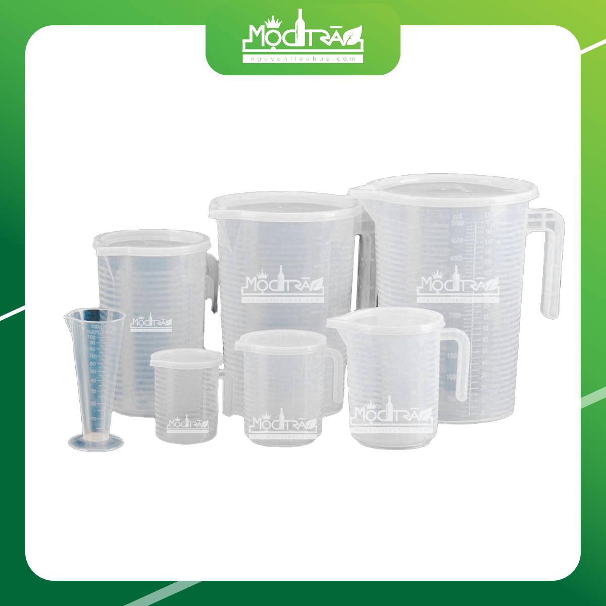 Ca đong nhựa vạch chia định lượng có nắp 250ml - 500ml - 1l - 2l - 3.5l - 5l