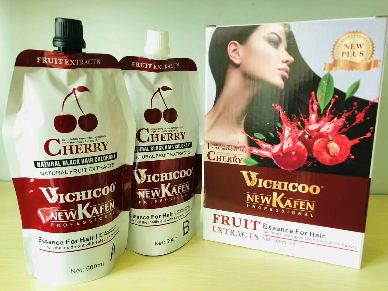 Nhuộm đen thảo dược New Kafen nhuộm đen phủ bạc không dính da đầu nhuộm nâu phủ bạc Nhuộm nâu new kafen Nhuộm tóc đen tại nhà Phủ bạc tóc đen tự nhiên