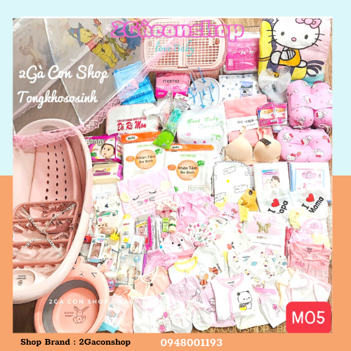 Combo đi sinh cho mẹ và bé,trọn gói sơ sinh đầy đủ M05 tặng 23 món quà 0đ và 2 quà tặng bí mật mỗi ngày