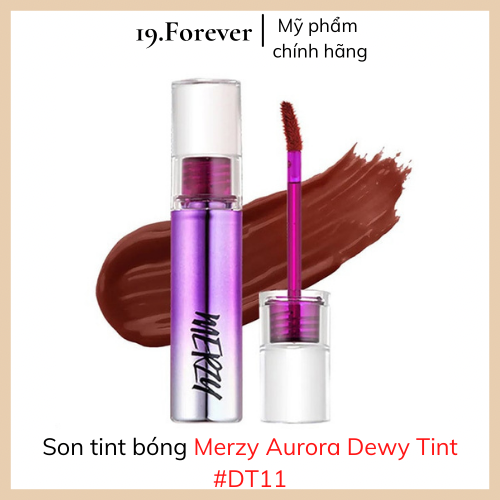 Son Tint Bóng Merzy Aurora Dewy Tint #DT11: Đỏ Gạch Ánh Nâu. Lên Màu Chuẩn, Lâu Trôi, Siêu Mịn, Mượt Như Nhung Và Không Khô Môi [MỸ PHẨM AUTH + QUÀ TẶNG + FREESHIP] 19.Forever