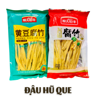Váng đậu que vàng nhúng thả lẩu hoặc xào gói 250g hiệu Huang Dou Fu Zhu