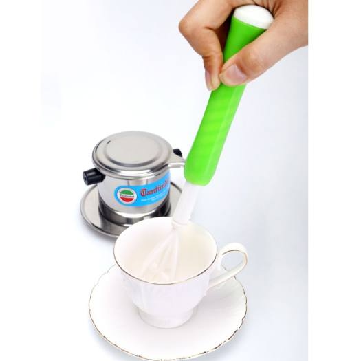 Cây đánh bọt cafe/cà phê cầm tay đánh trứng bằng nhựa có lò xo/ Cây tạo bọt cafe bằng nhựa