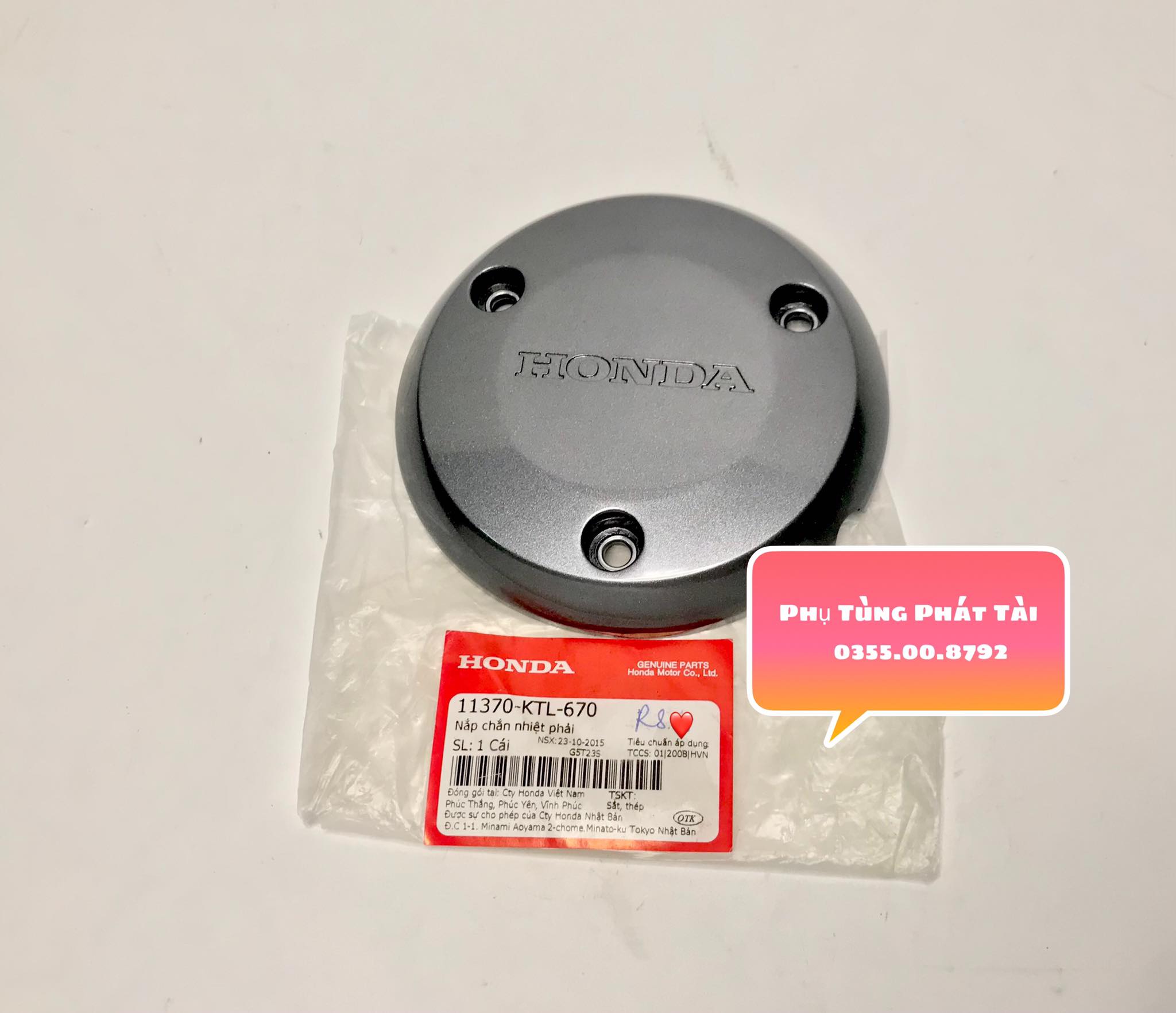 Nắp chụp lốc nồi wave s100 màu xám chính hãng honda