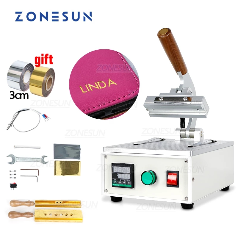 ZONESUN Manual Leather Hot Foil Stamping Machine WT-90XT ราคา 14,802 บาท*ส่งฟรี