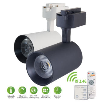 Đèn rọi ray (tiêu điểm) đổi màu điều khiển bằng remote 25W (TRL04.RF 25W Rạng Đông)