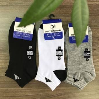 Tất Cổ Ngắn Adi LOẠI 1  [FREE SHIP] Vớ Ngắn Nam Nữ Thể Thao - tat nam ngắn cổ , Vớ cotton nam ngắn đến mắt cá .Khử Mùi-Co Dãn Tốt Vớ Đen-Xám-Trắng 3 màu lựa chọn