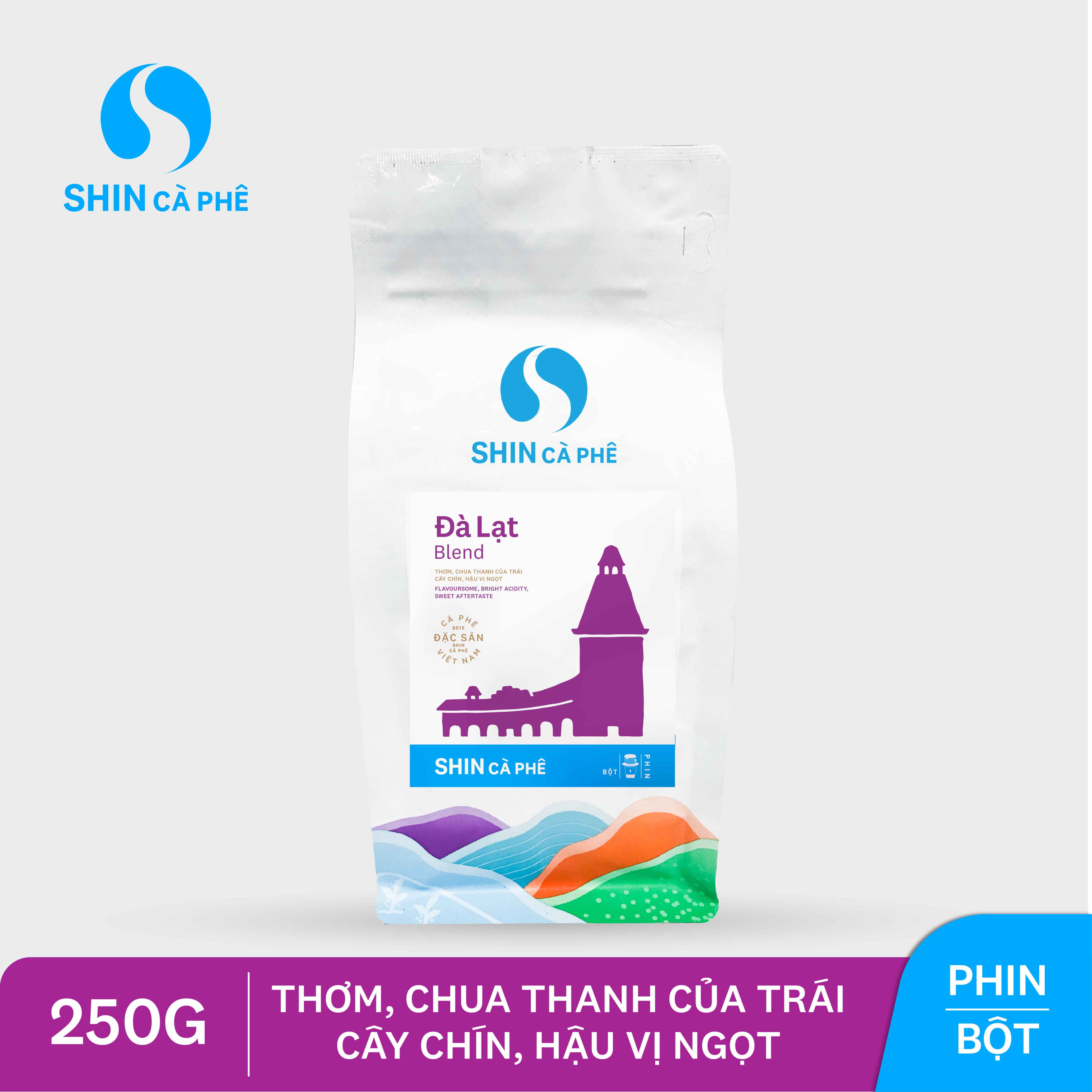 SHIN Cà Phê - Đà Lạt Blend 250g bột - Cà phê đặc sản pha phin