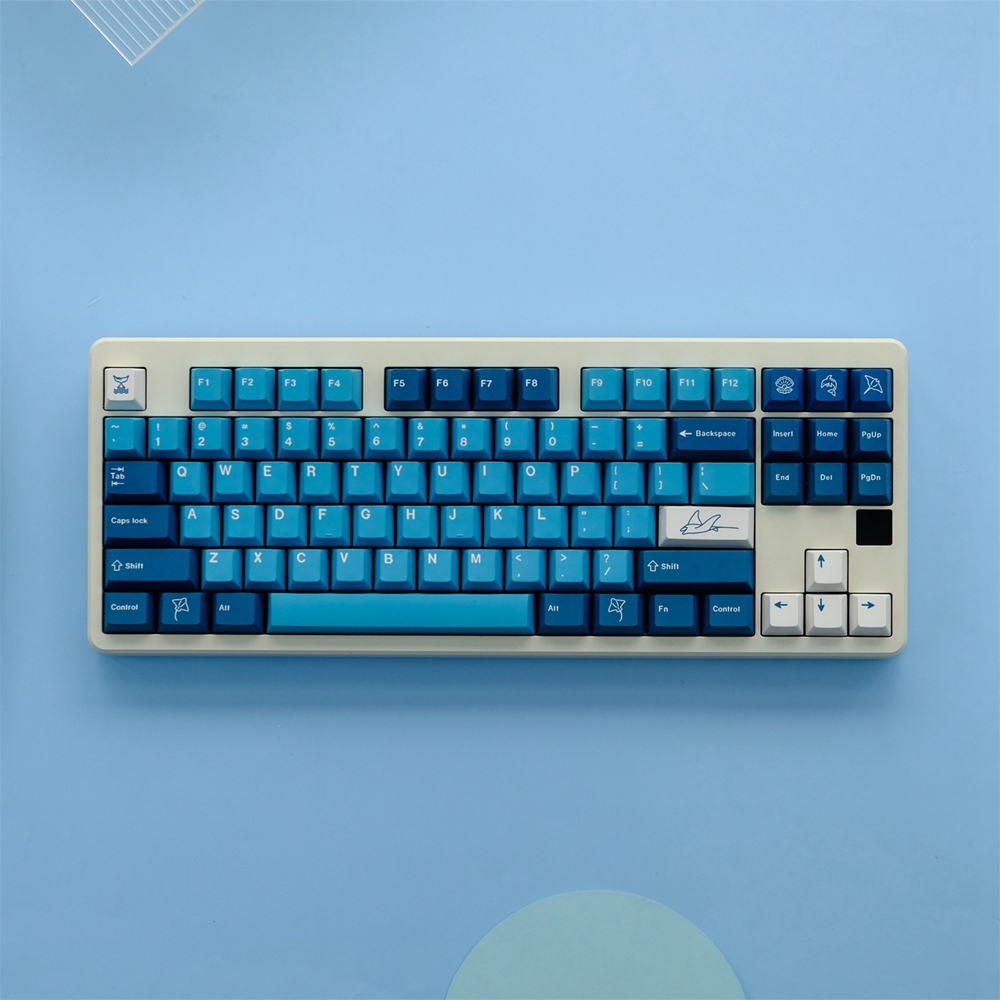 Gmk manta keycap 129 phím cherry profile pbt năm mặt thăng hoa keycaps với 2u 1,75u ca cho công tắc cherry mx bàn phím cơ keychron/rk61/gk61/anne pro 2