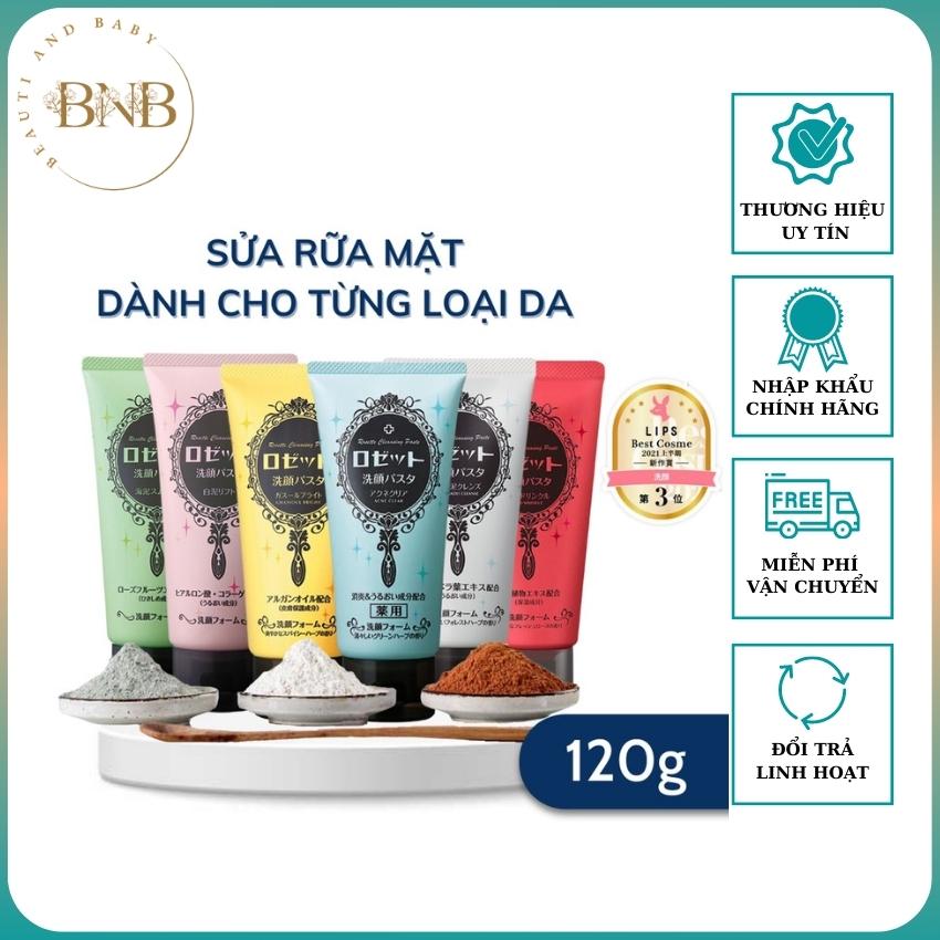 Sữa Rửa Mặt Rosette Nhật Bản 120g Giúp làm sạch, dưỡng ẩm, ngăn ngừa mụn và giãm lão hoá