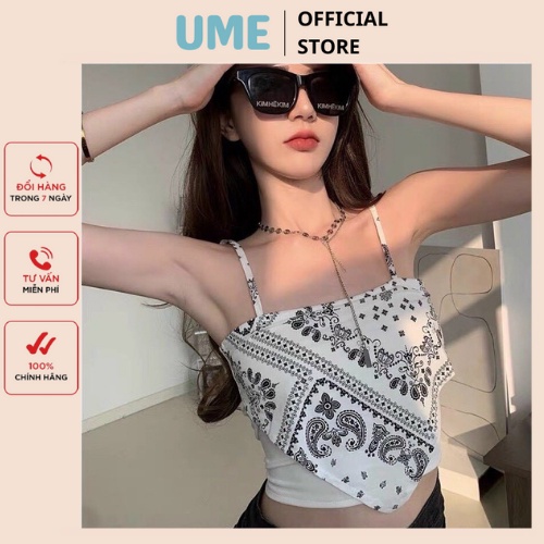 Áo yếm croptop 2 dây chất bozip cotton trẻ trung cá tính