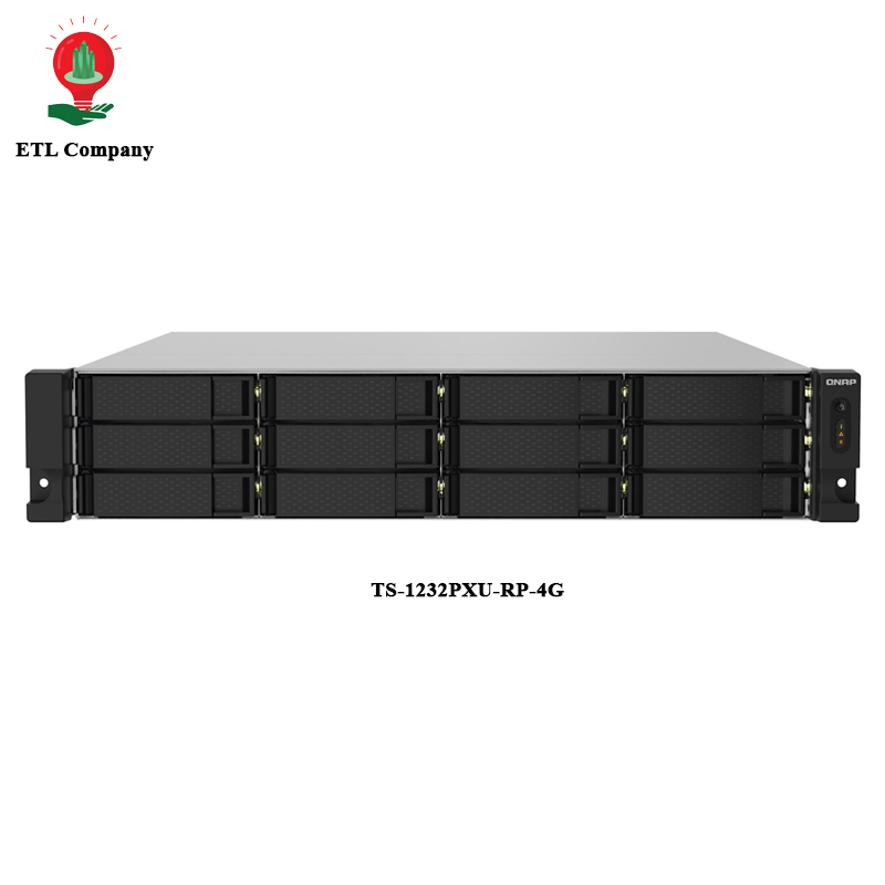 Qnap ts-1232pxu-rp 4g 12 bay, thiết bị lưu trữ nas qnap ts-1232pxu-rp 4g chính hãng