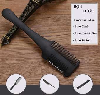 Lược tỉa tóc VS + 3 lược chải tóc