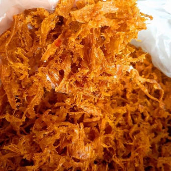 Mực xé tẩm gia vị (200g)- đặc sản quê - dùng để nhậu/ăn vặt