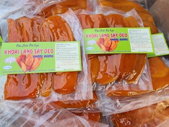 đồ ăn vặt khoai lang mật  sấy dẻo Đà Lạt  nguyên chất 100%-túi 250gr