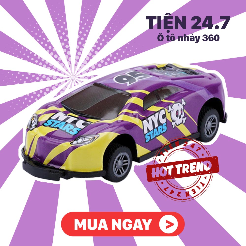 Xe nhảy 360 độ - Đồ chơi bằng kim loại siêu bền cho bé - Va chạm bật nhảy - Tiện 247 - Tiện 24.7 - Tien247