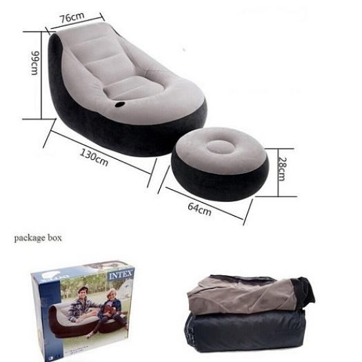 TẶNG KÈM BƠM] Ghế Hơi Intex - Ghế Tựa Lưng - Giường Hơi, Nệm Hơi Cao Cấp. Ghế Hơi Intex Vỏ Nhung, Thiết Kế Sang Trọng, Thích Hợp Cho Thư Giãn Nghỉ Ngơi