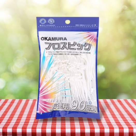Tăm Nha Khoa OKAMURA Nhật gói 90 chiếc 2 đầu - Tăm Nhựa Xỉa Răng Nguyên Sinh An Toàn - Tăm Chỉ Nha Khoa - shop TBYT HCare