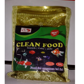 Thức ăn cho cá CLEAN FOOD túi to cao cấp cho mọi loại cá cảnh, giúp cá lớn nhanh, lên màu đẹp, phát triển mạnh (500gr)