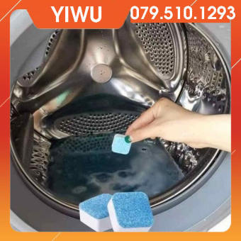 [Freeship HCM] Hộp 12 Viên Tẩy Lồng Máy Giặt - Diệt Khuẩn - Tẩy Cặn Bẩn Máy Giặt - 12 viên tẩy lồng giặt
