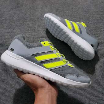 Giày Thể Thao Sneaker Nam Nữ (Xám Phối Xanh Dạ Quang )