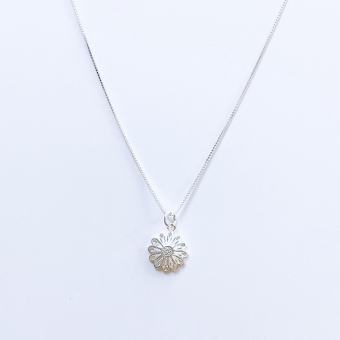 Dây Chuyền Bạc Mặt Hoa Cúc - Ngọc Quý