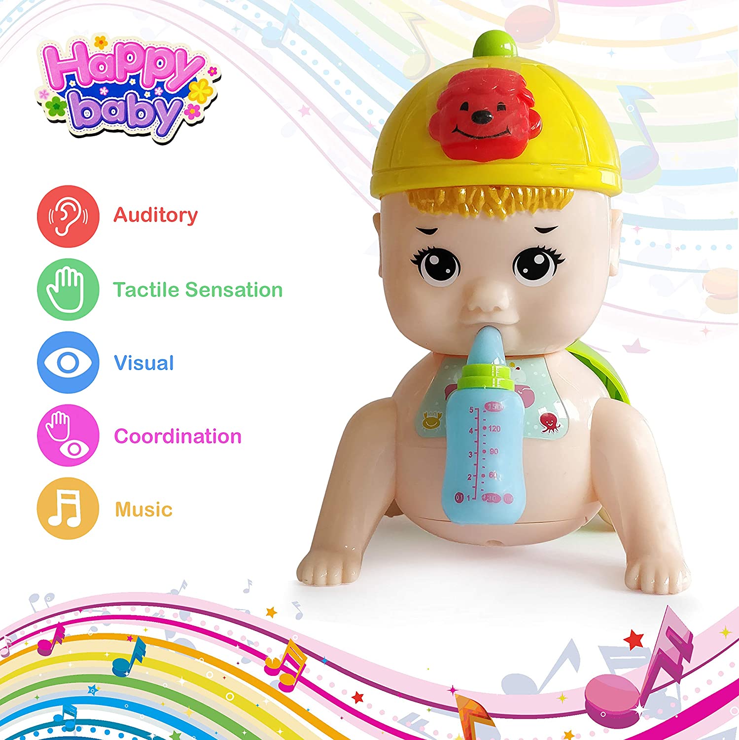 Musical Baby Crawling Toy For Kids With 3D Lights &Amp; Music Toys For Babies - Multicolor