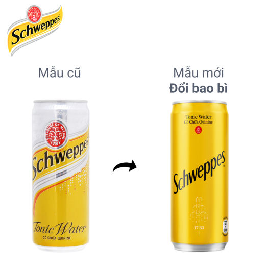 THÙNG 24 LON NƯỚC SODA TONIC WATER SCHWEPPES 320ML