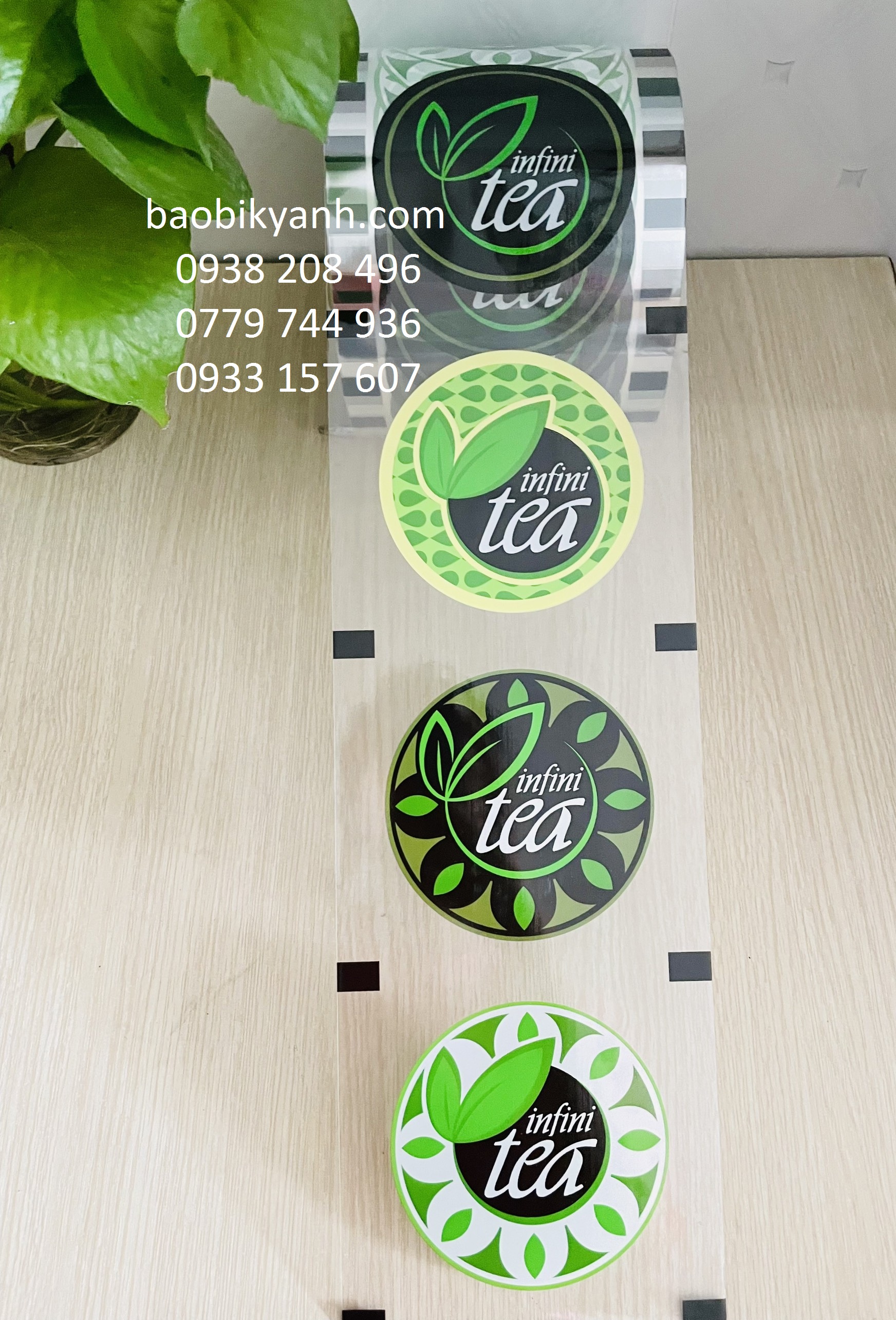 Màng ép ly/Keo dán miệng ly 2400 logo