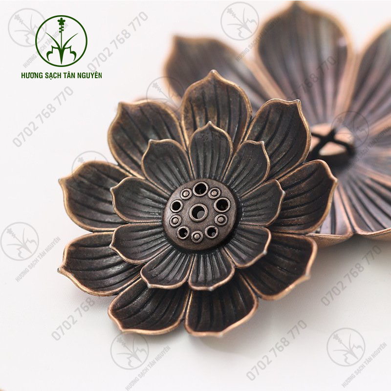 Đế cắm nhang Tân Nguyên, đế cắm nhang trầm, đế cắm hương vòng bằng hợp kim loại 2 tầng và loại 3 tầng