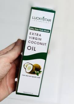 1 CHAI TINH DẦU DỪA NGUYÊN CHẤT LUCKY STAR EXTRA VIRGIN COCONUT OIL 100ML
