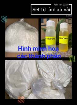 Set làm 15lit nước xả vải bằng phương pháp nhiệt tại nhà