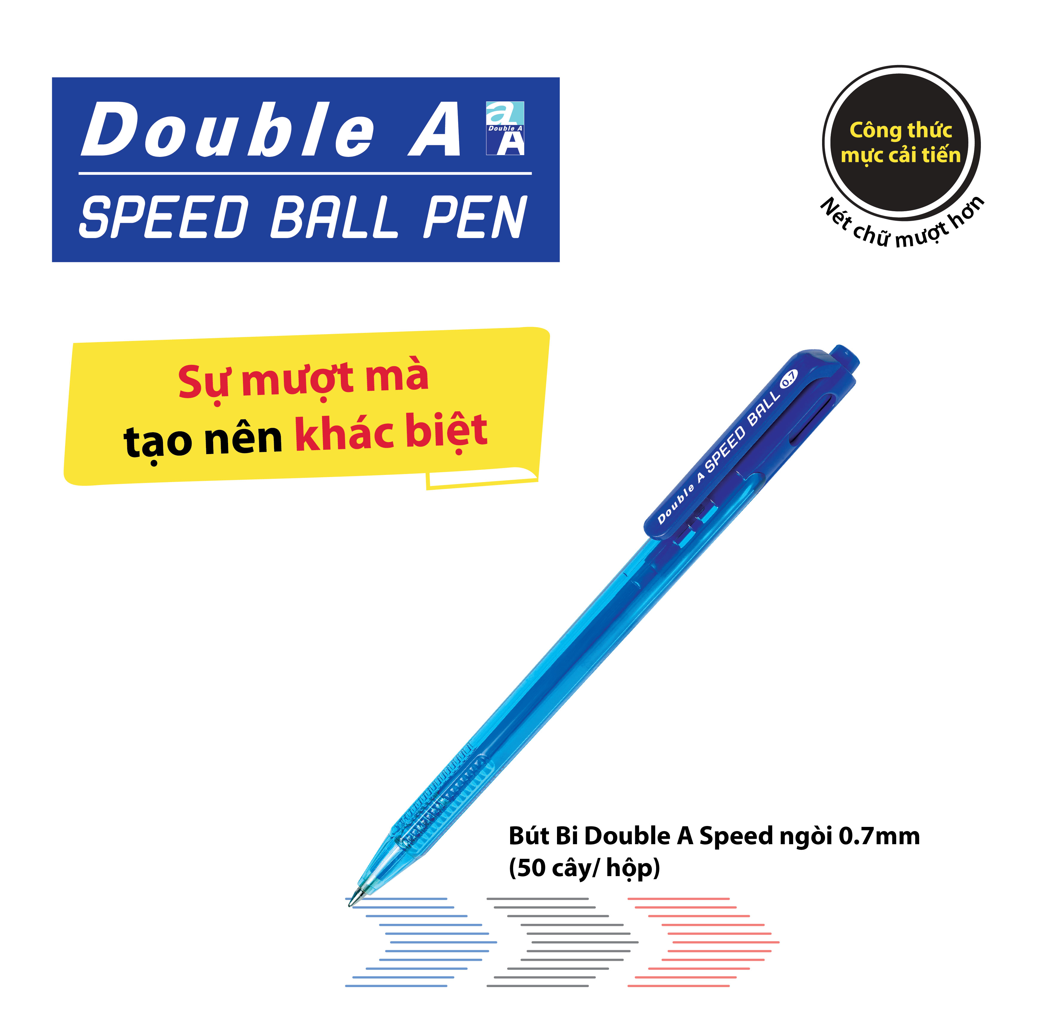 Hộp bút bi Double A Speed ngòi 0.7mm