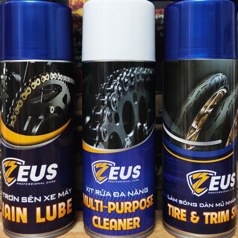 -COMBO 3 Chai- Chai xịt dưỡng sên Lube 400ml, bôi trơn sên/xích 400ml và chai rửa sên cùng dưỡng nhựa nhám kết hợp-