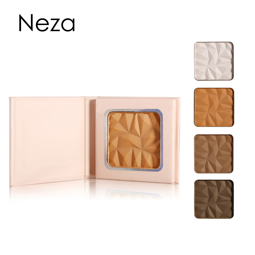 Gambar Neza 3D natural repair powder shadow silhouette concealer hairline foundation nose shadow monochrome 4 color long wear Pink box