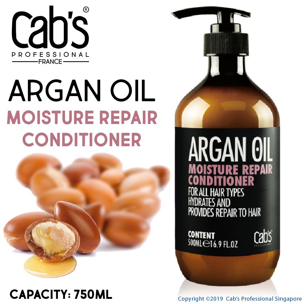 Cab's Professional Morocco Moroccan Argan Oil Moisture Repair Hair Conditioner (750ml), Large Size Capacity