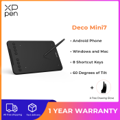 XP-PEN Deco Mini7 Digital Pen Tablet with Battery-Free Stylus