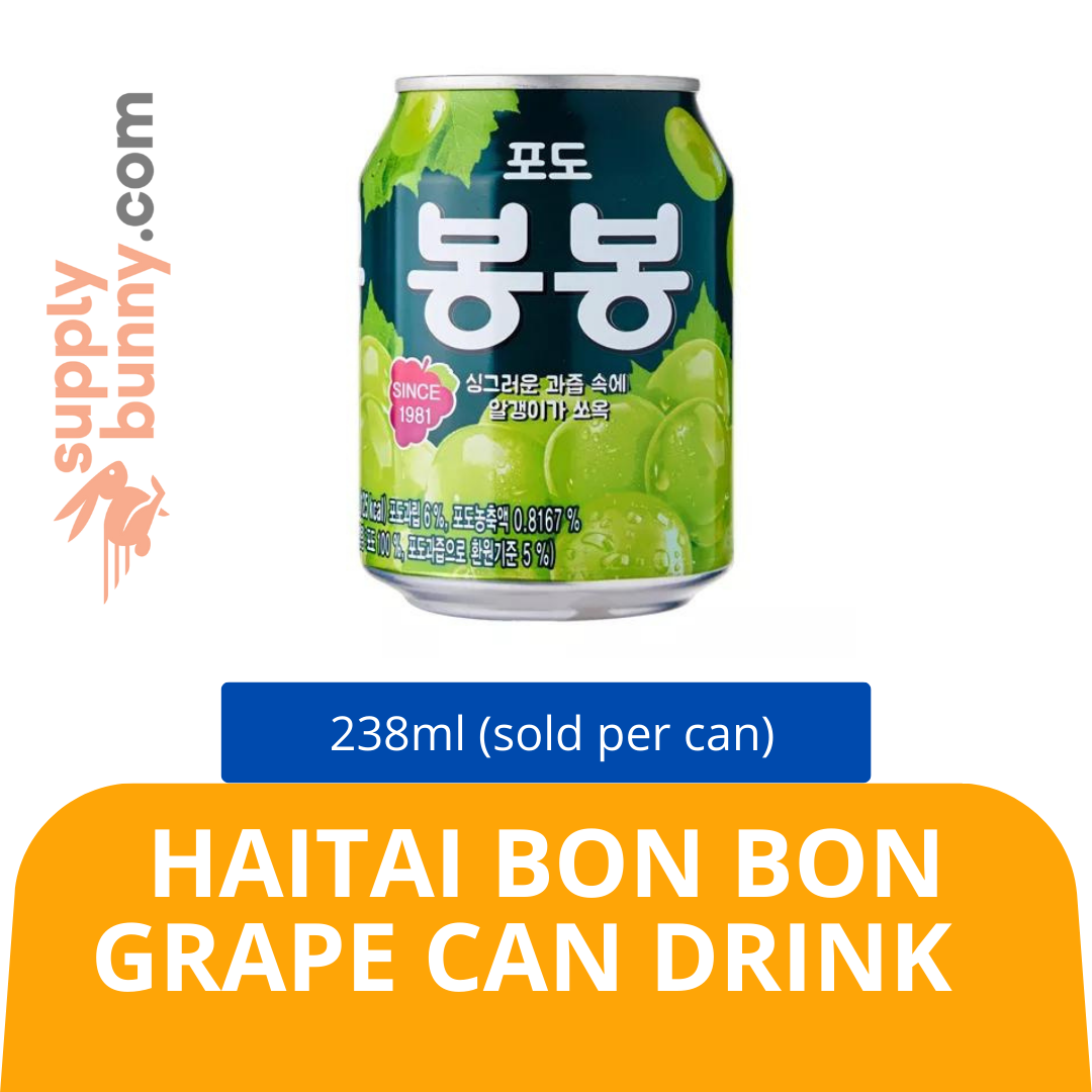 Haitai Bon Bon Grape Can Drink 238ml (sold per can) Mix ______ SKU: 8801105901009