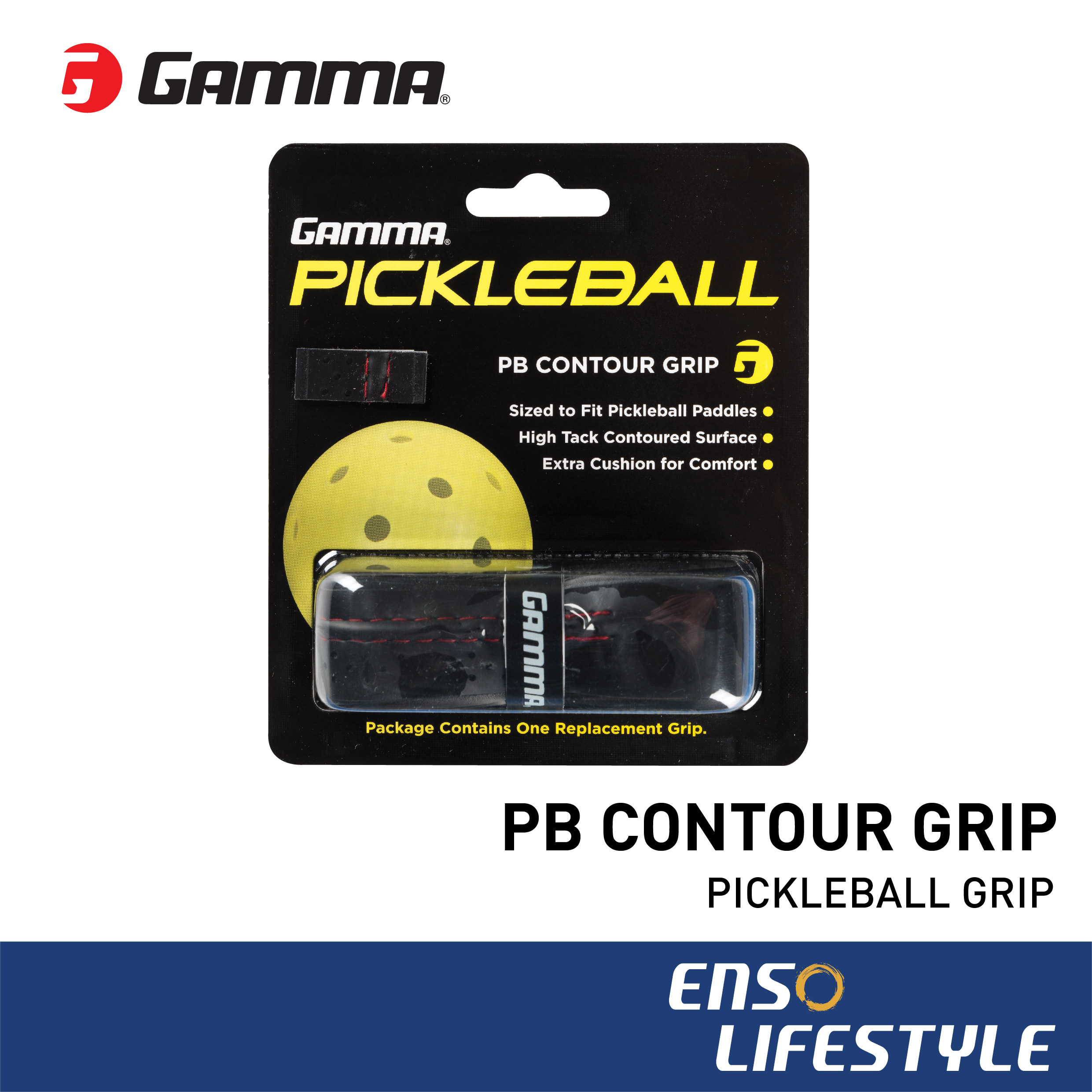 Gamma Black Contour Pickleball Grip