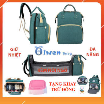 Balo Bỉm Sữa Giữ Nhiệt Đa Năng Kèm Giường, Nôi Nằm Cho Bé BLBSnoi01 - Túi Đựng Đồ Trẻ Em, Chống Thấm Tiện Dụng