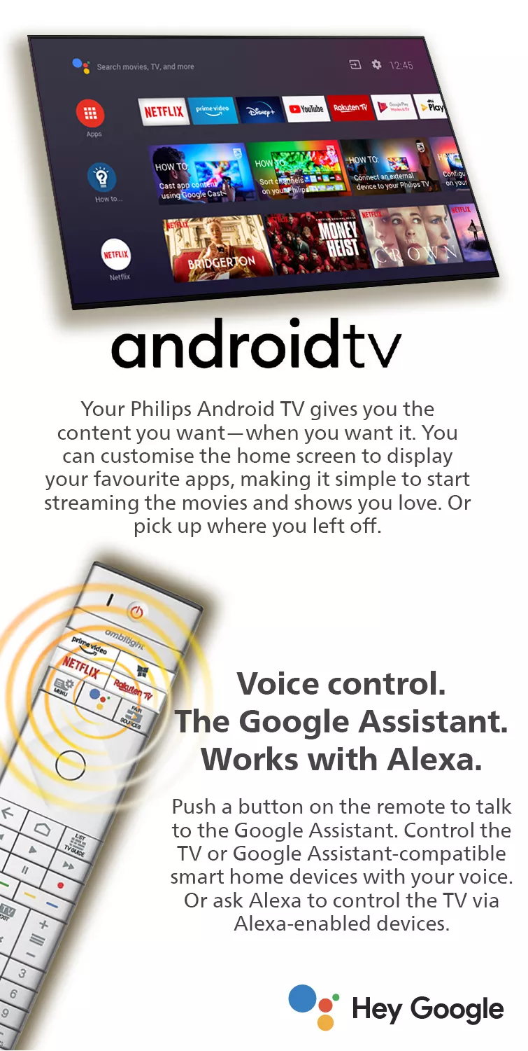 PHILIPS 4K OLED 65" Android TV | 65OLED806/98 | 4 Sided Ambilight | P5 AI Perfect Engine | Youtube | Netflix | Dolby Atmos & Dobly Vision | FREE wallmount installation · v30