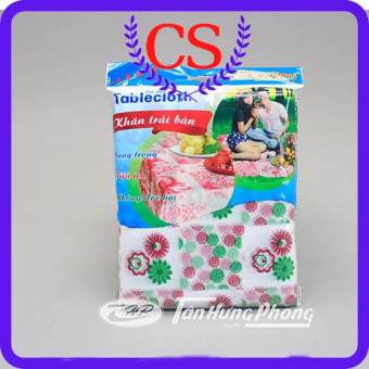 Khăn trải bàn ăn nilon dùng 1 lần Tân Hưng Phong - Túi 10 khăn cỡ 115x115cm
