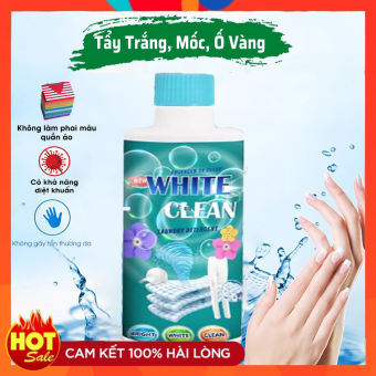 COMBO 2 Nước tẩy WHITE CLEAN trắng sạch không mục vải - Chai 500ml - Tẩy sạch hơn nước tẩy trắng quần áo d white X5000