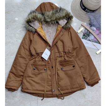 Áo khoác nữ, áo khoác kaki nữ mùa đông lót lông siêu ấm, áo khoác nữ phong cách hàn quốc [KAKI LÔNG]