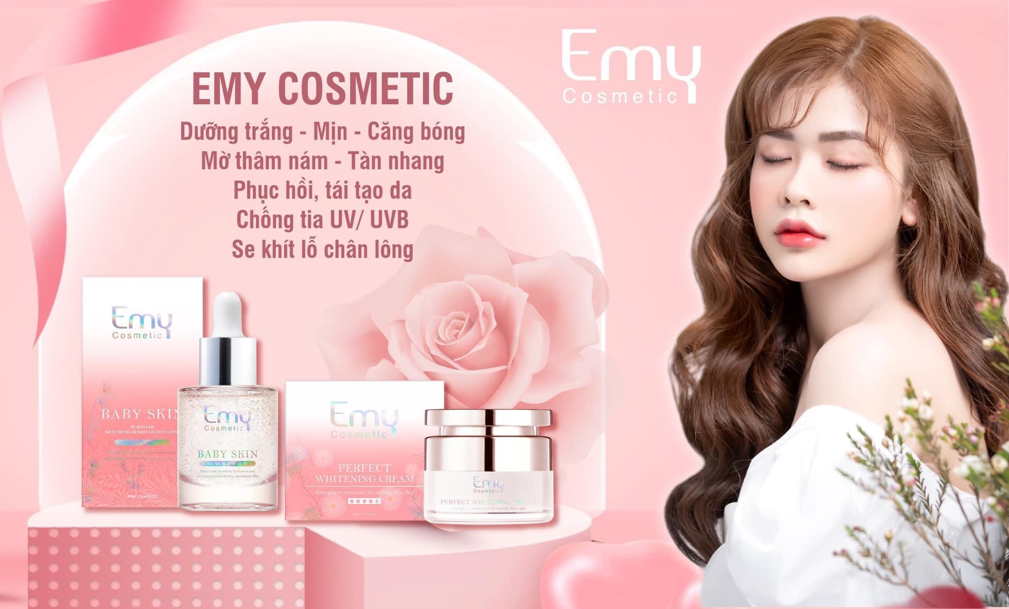 Combo face serum dưỡng ẩm - kích trắng emy cosmetic