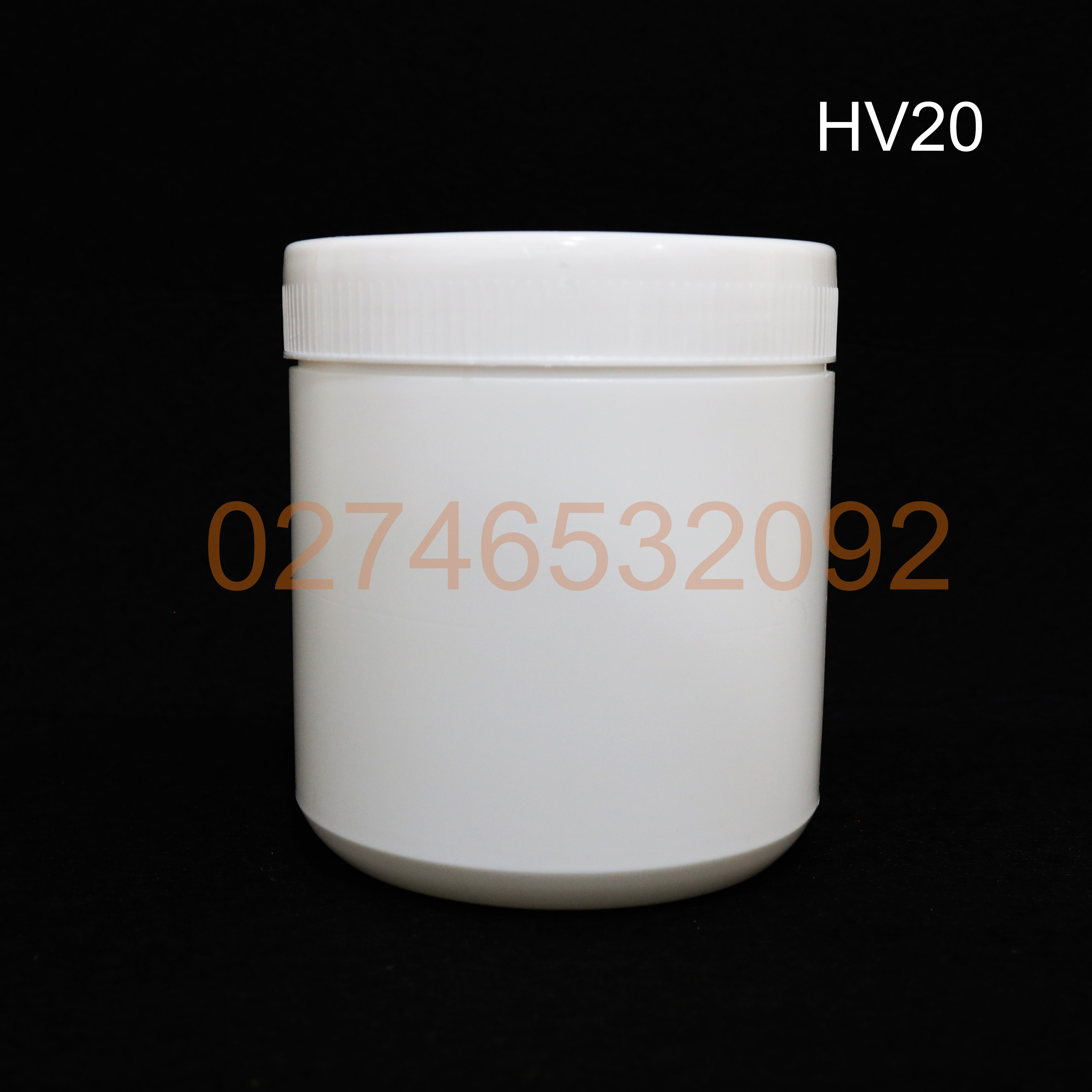 Hủ Nhựa Trắng Đục Lùn HV20 đựng từ 300-400g tùy loại bột mịn