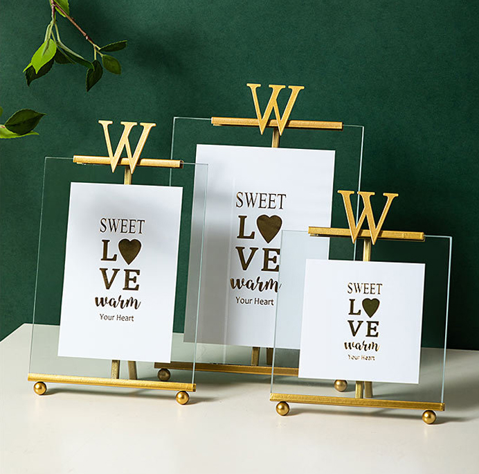 Khung ảnh để bàn mạ vàng sang trọng phong cách hiện đại, khung hình decor trang trí phù hợp trưng bày hoặc quà tặng